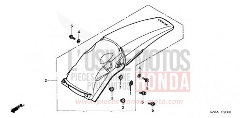 REAR FENDER CR125R4 de 2004